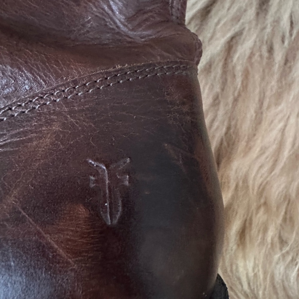 Frye Rogan Brown Lace-Up Knee-High Boots 9 Rare - Picture 14 of 15